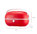 Portable 1L stainless steel electric lunch box with red colour and UK plug