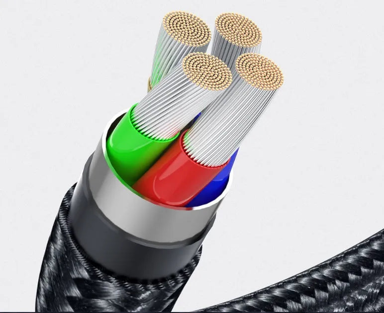 Essager 360-degree rotating magnetic charging cable with aluminium alloy connectors and nylon braid