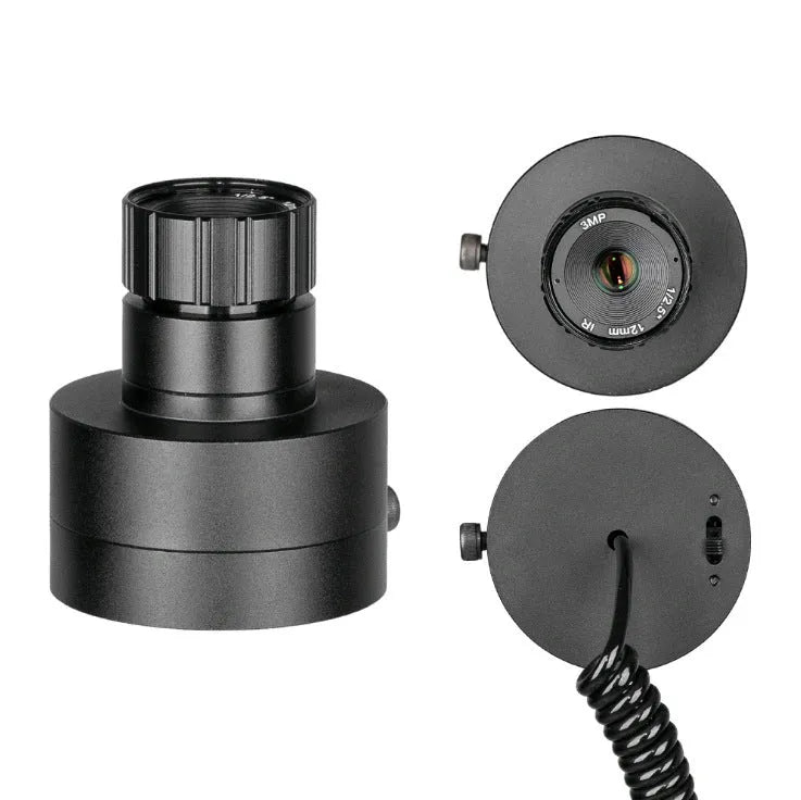 Black digital night vision goggles with 5-inch LCD display for low-light observation