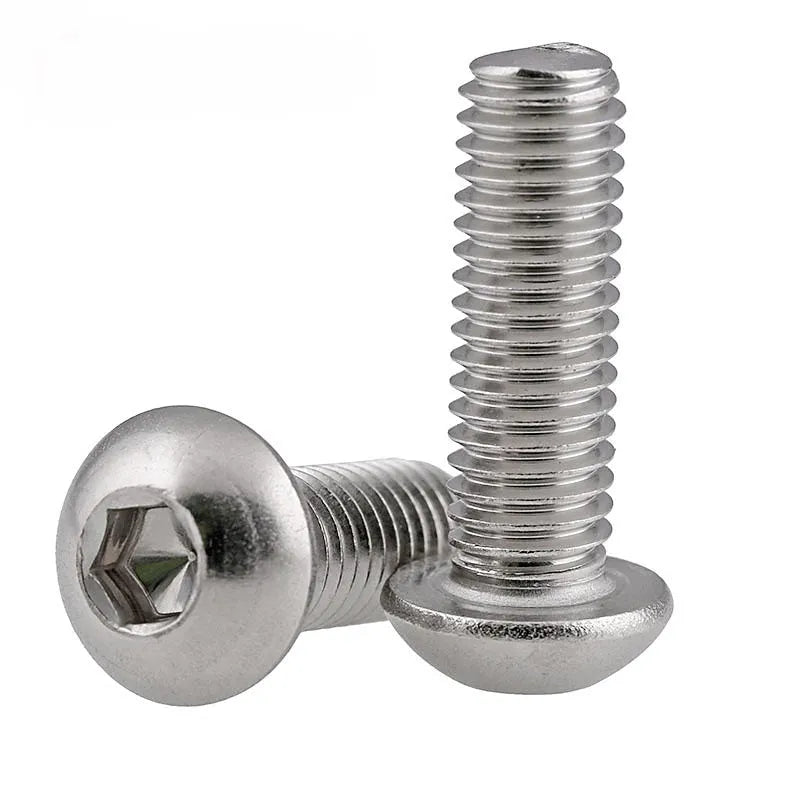 M3 round head hexagon socket screws and 230pcs nuts in 304 stainless steel, 4-20mm lengths
