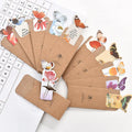 Colourful butterfly-shaped paper bookmark with Japanese and Korean stationery style.