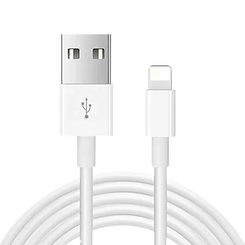 White 20W USB-C fast charger with cable for iPhone and iPad.