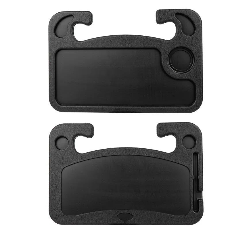 Black HDPE car steering wheel tray large size 42x28cm on a car steering wheel
