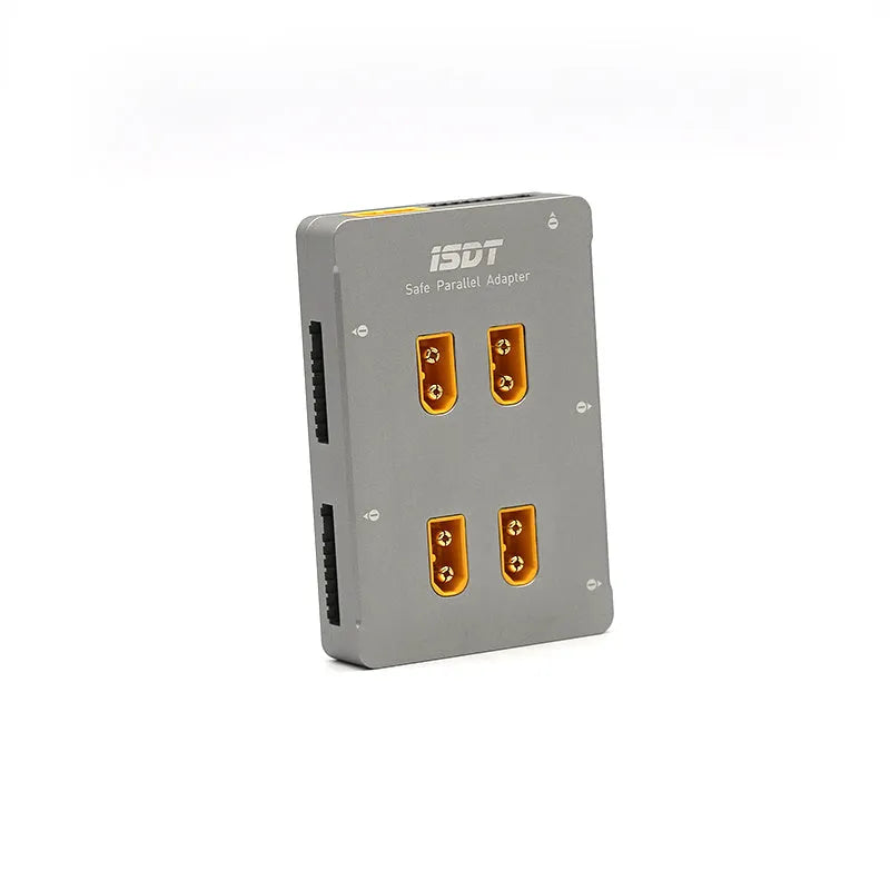 Grey Astor parallel charging board for RC vehicle batteries with multiple connection points