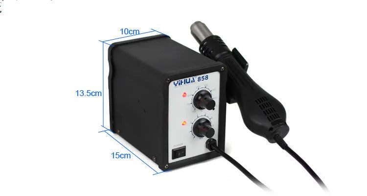 Advanced fan type hot air desoldering station with stainless steel nozzle and ferroalloy shell 700W
