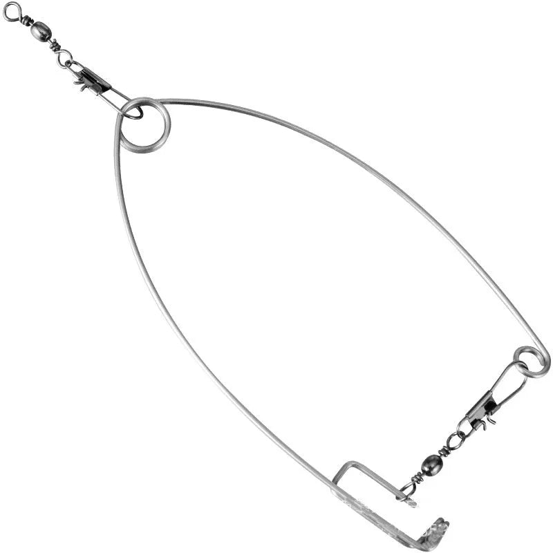 Silver automatic fishing hook device gift pack for beach fishing