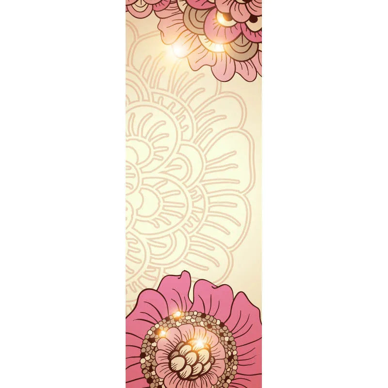 Superfine fibre printed yoga mat drape in exotic colour pattern, sweat-absorbent non-slip fitness towel 185cm x 65cm