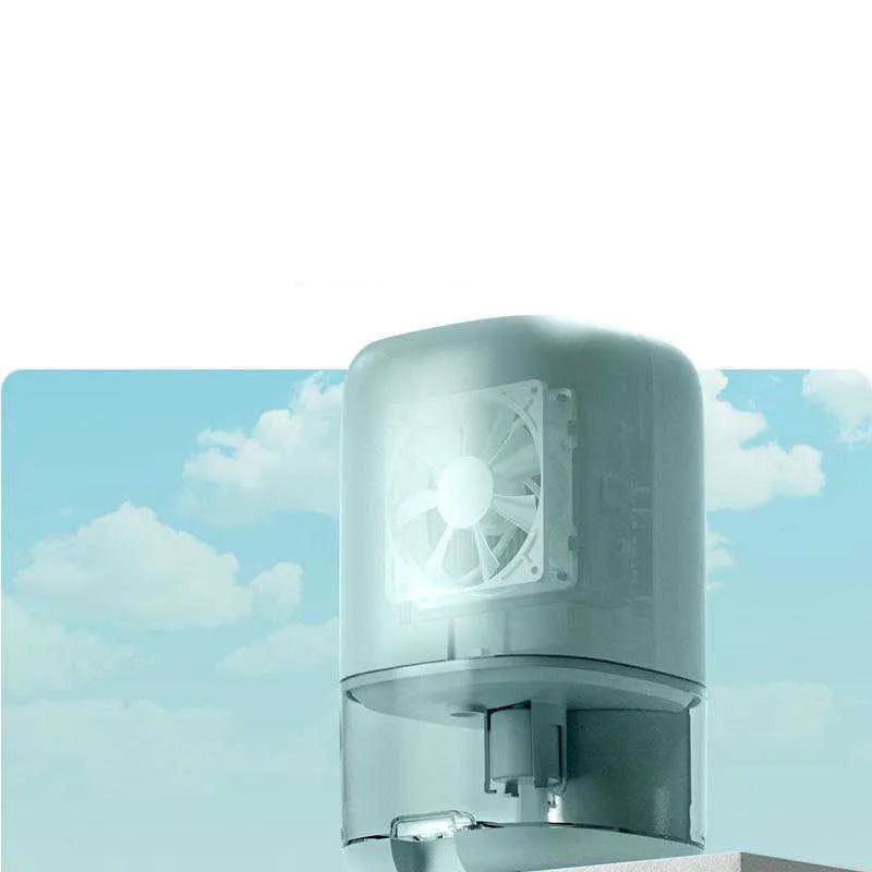 Portable dehumidifier dryer in white, blue or dark green with 0.7L water tank