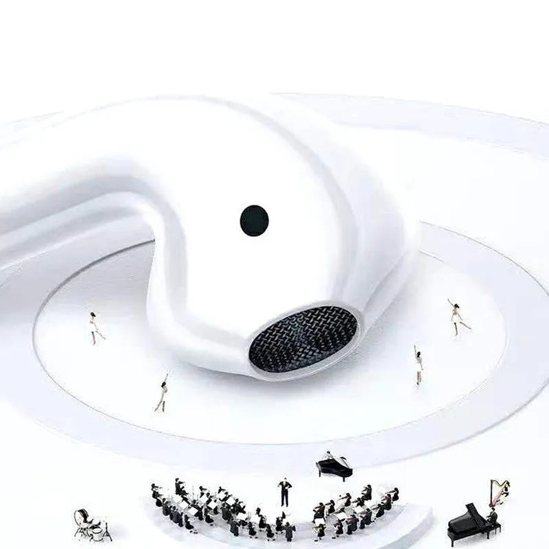 Bilateral in-ear Bluetooth headset in black or white with 10 metre range and stereo sound