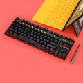 Carbon black mechanical keyboard with 87 keys, wired USB connection, and backlight support