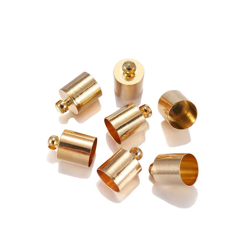 Copper weight caps for pendant jewellery in various sizes and electroplated colour finishes