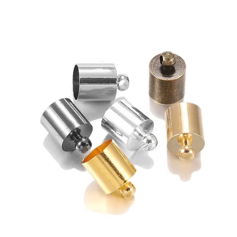 Copper weight caps for pendant jewellery in various sizes and electroplated colour finishes