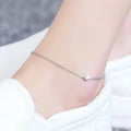 Ustar simple stainless steel chain anklet geometric rose gold silver women