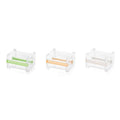 Fante plastic tape cutter storage box in beige, Japanese-style design, size 10.3x9.1x7.1 cm