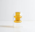 Small colourful glass vase for dried flowers or hydroponics, Nordic living room and dining table decoration