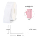 Niimbot D11 label printer paper roll in white 12x40mm size for price labels
