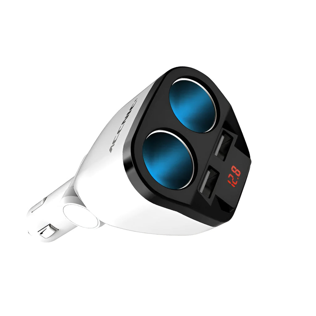 Dual USB Car Charger Smart Phone Charging Small Appliances ABS Material 80W Power White Colour Vehicle Charger for Mobile Devices Fast Charging Portable Compact Design