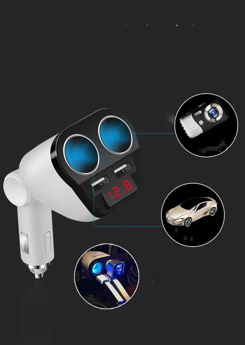 Dual USB Car Charger Smart Phone Charging Small Appliances ABS Material 80W Power White Colour Vehicle Charger for Mobile Devices Fast Charging Portable Compact Design