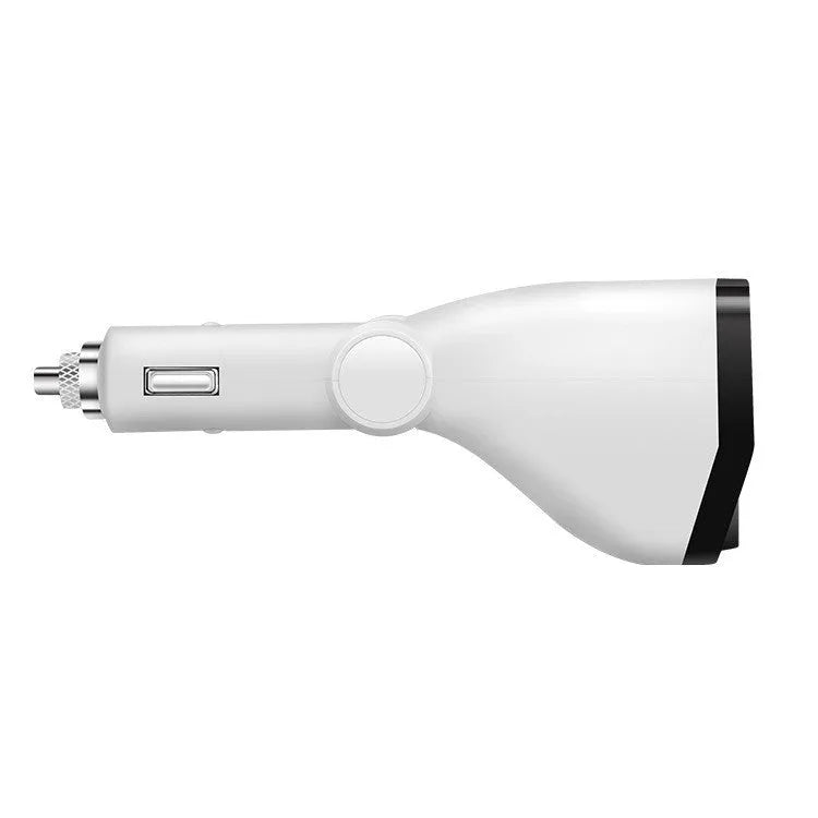 Dual USB Car Charger Smart Phone Charging Small Appliances ABS Material 80W Power White Colour Vehicle Charger for Mobile Devices Fast Charging Portable Compact Design