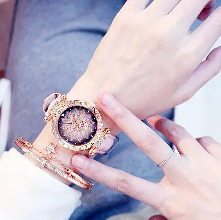 Ladies diamond fashion watch with round 32mm dial, waterproof to 30 metres, available in nine colours