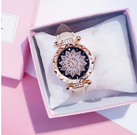 Ladies diamond fashion watch with round 32mm dial, waterproof to 30 metres, available in nine colours