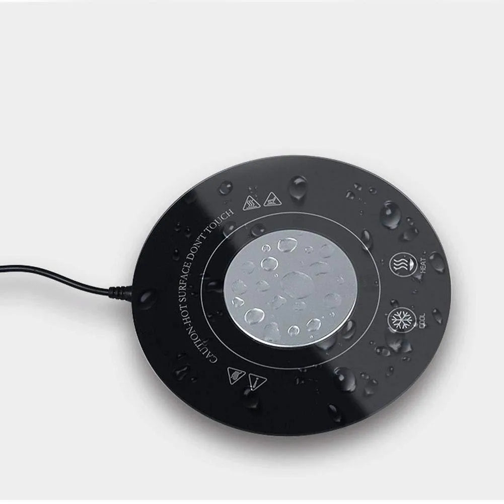 USB-powered hot and cold coaster for drink temperature control with 152mm diameter
