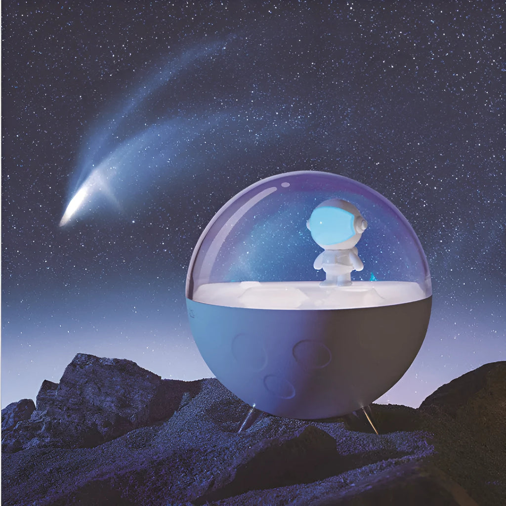 Guardian cartoon USB night light with blue or white LED illumination and modern simple design