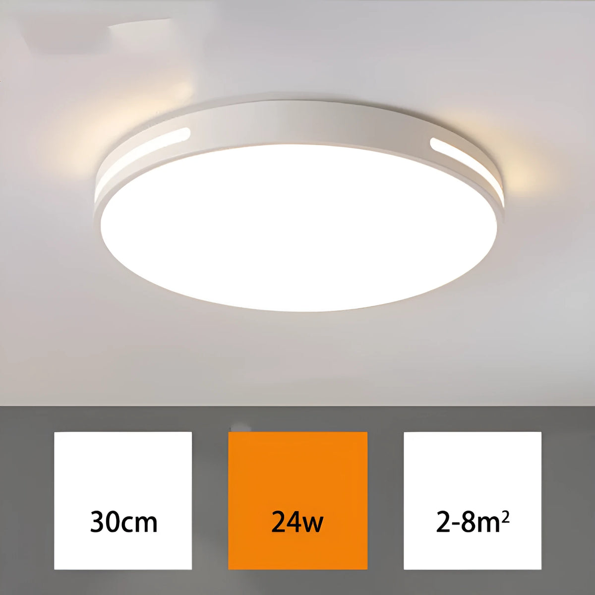 Round acrylic LED ceiling lamp, 30cm or 40cm, remote control, 24W 36W 48W, 220V