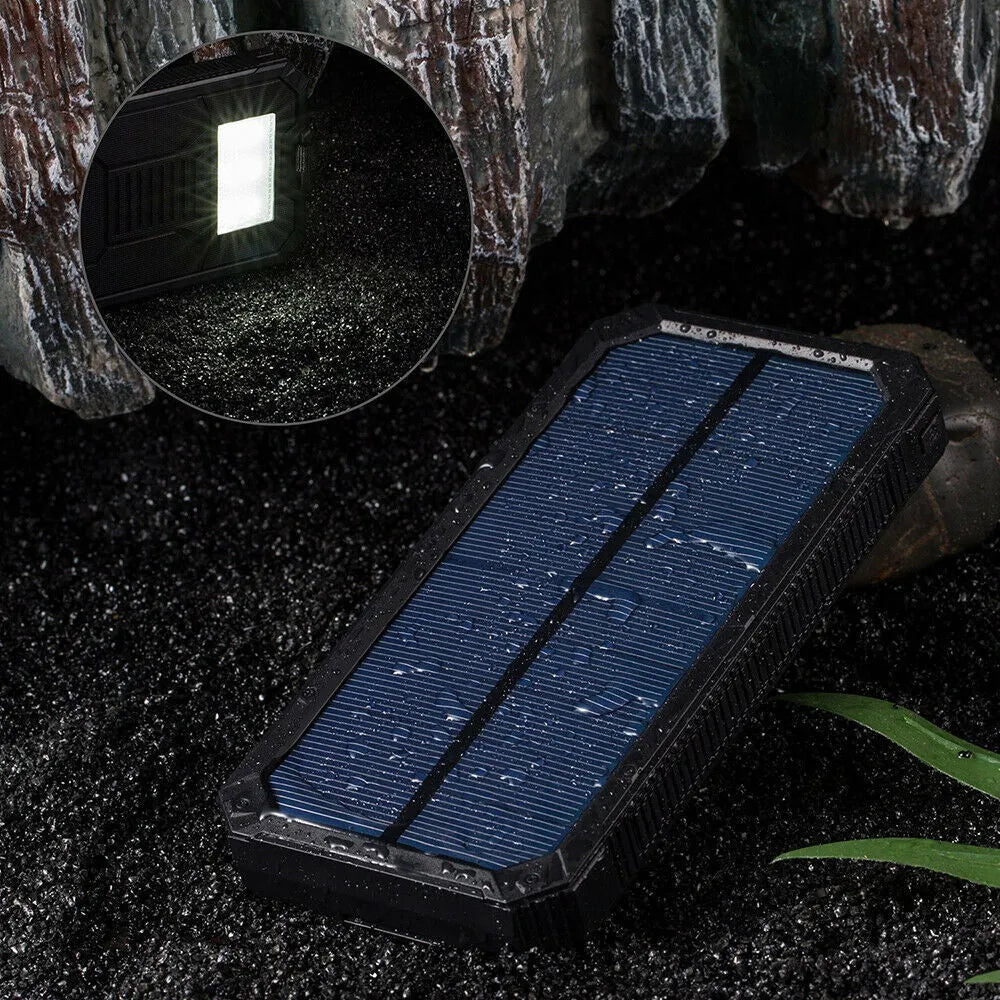 Factory three proofs solar power bank 20000 mAh in orange, yellow, black, green colours with multi USB ports