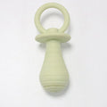 TPR flash pacifier biting wear-resistant dog toy in green, 13x5cm, on white background