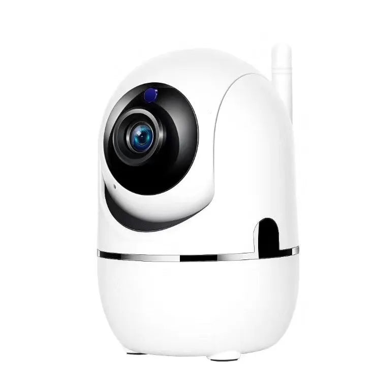 White WiFi wireless CCTV IP camera with HD 1080P night vision and 355° pan tilt for indoor home security