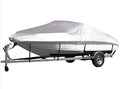 Waterproof boat cover 530x290cm in silver-coated Oxford cloth, V-type shape, grey colour