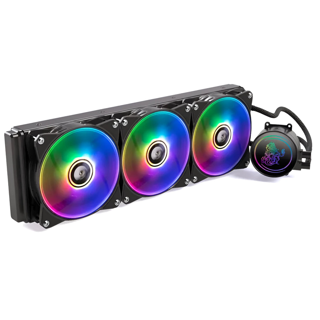 Kirin 240mm colourful ARGB CPU water cooling radiator with fan for PC builds