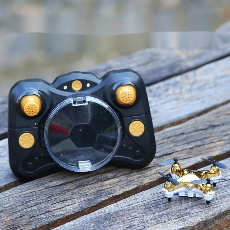 Fixed height remote control aircraft toy with plastic construction and multiple colour options