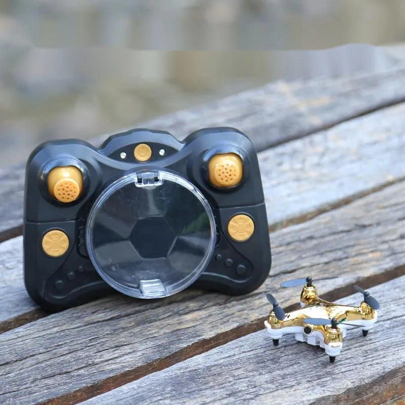 Fixed height remote control aircraft toy with plastic construction and multiple colour options