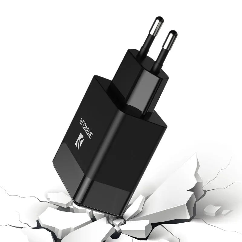 Travel charger with European and American plugs for mobile phone charging