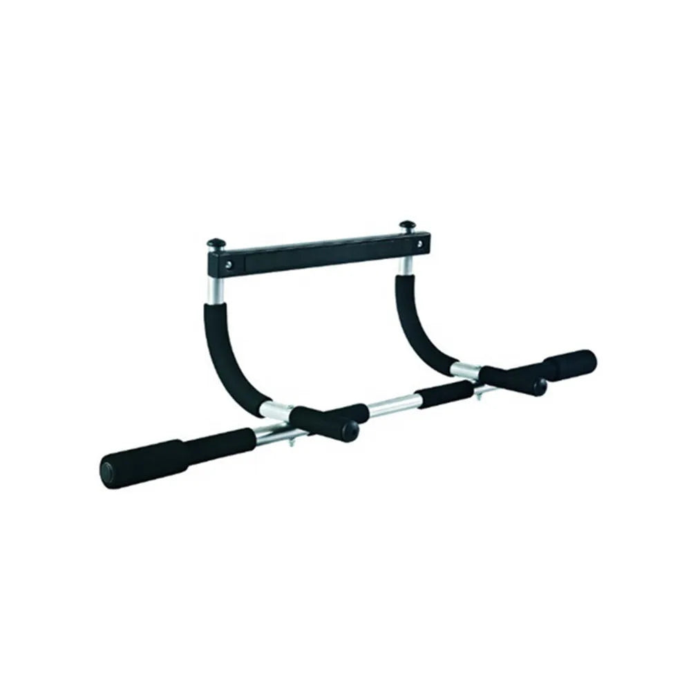 Black steel pull-up bar for indoor fitness training measuring 92.5cm wide