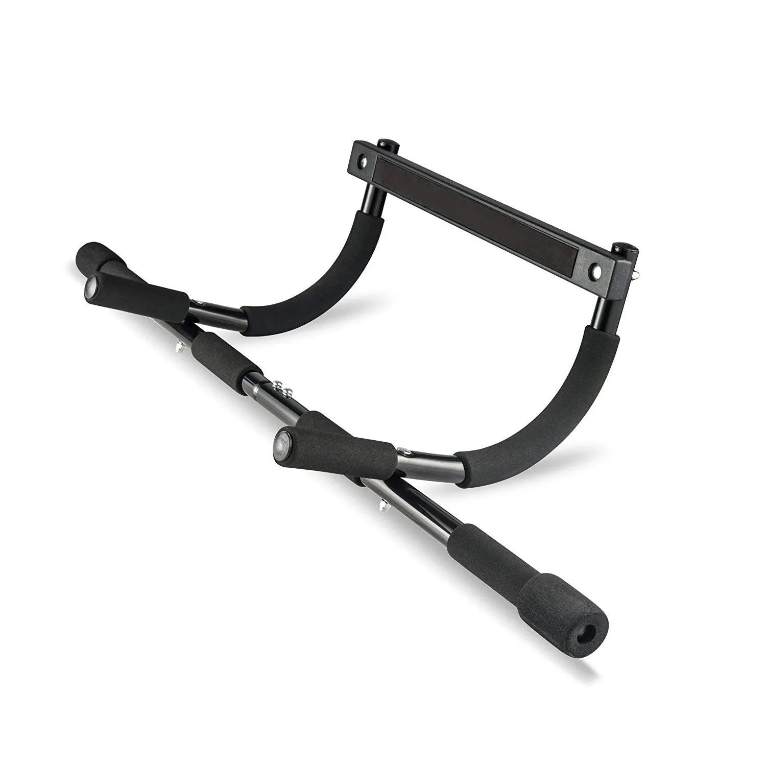 Black steel pull-up bar for indoor fitness training measuring 92.5cm wide