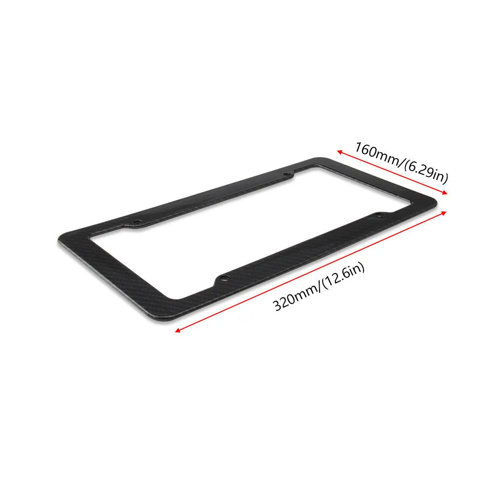 Black ABS license plate frame measuring 31.5x17x2cm for American vehicles