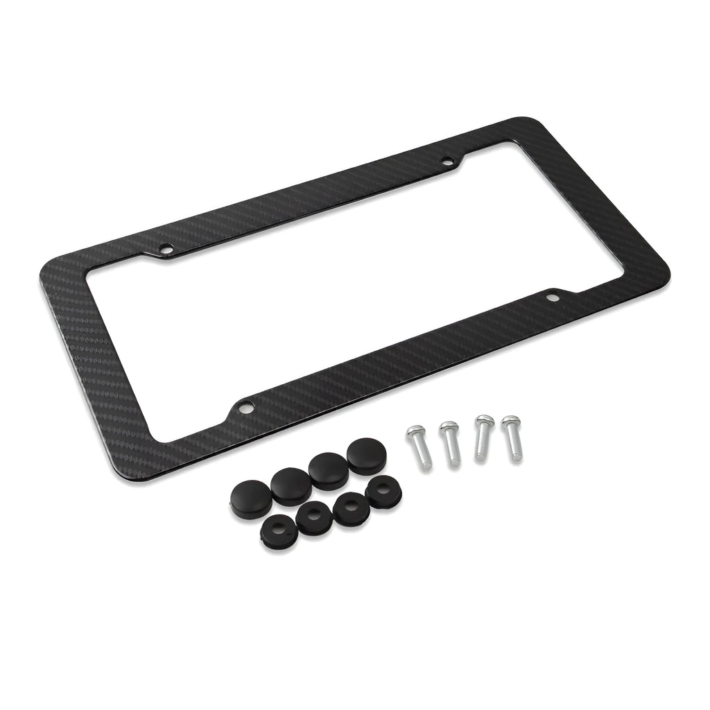 Black ABS license plate frame measuring 31.5x17x2cm for American vehicles