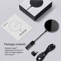 Black MagSlim NKT06 magnetic wireless phone charger on a flat surface.