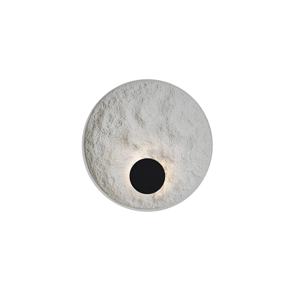 White modern iron wall lamp shown in 300mm and 500mm size options for bedside lighting.
