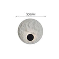 White modern iron wall lamp shown in 300mm and 500mm size options for bedside lighting.
