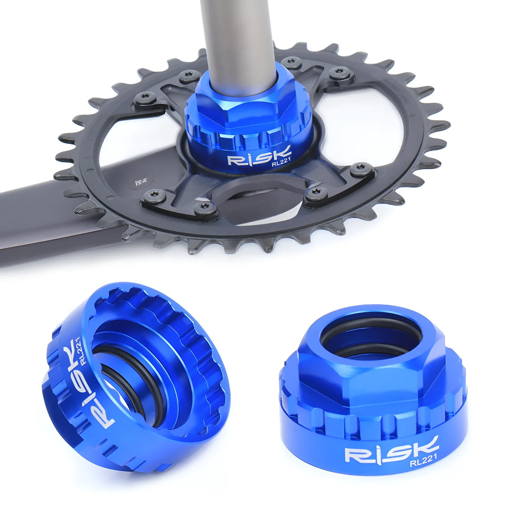 Blue aluminium alloy bicycle wrench for 12-speed direct mount disc brake removal