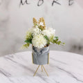 Artificial hydrangea bonsai dried flowers bouquet in pink simulation plastic decorative flowers