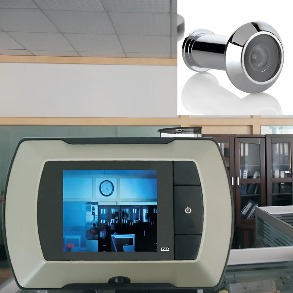 Digital electric door peephole with LCD monitor and wireless camera for home security doors