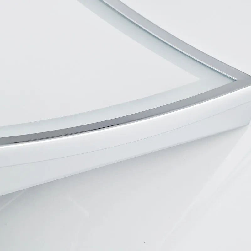 Stainless steel folding bathroom mirror with 8.5-inch silver lens and wall mounting bracket