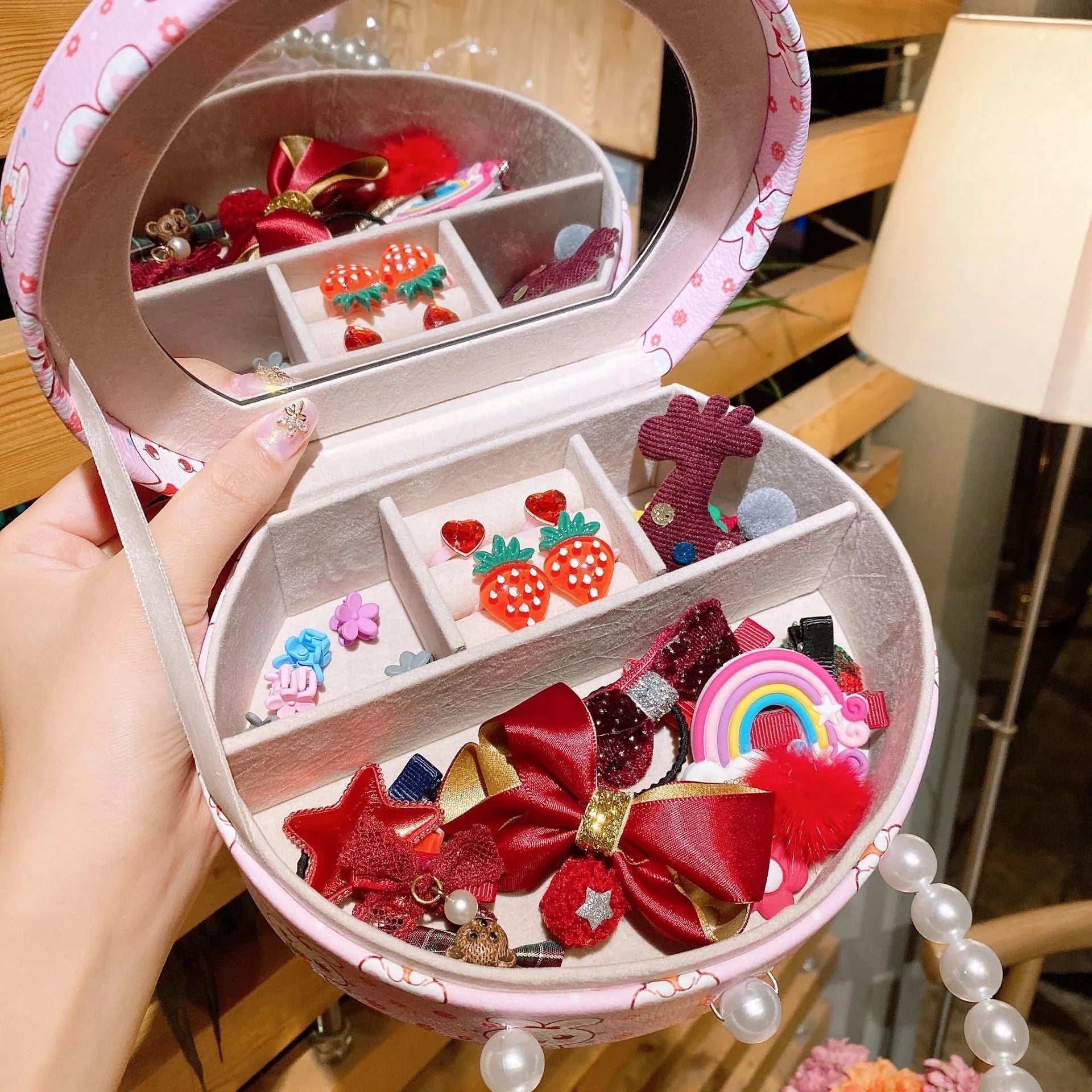 Cocoli series cloth cartoon headdress and hair clip jewellery set for girls in a decorative gift box.