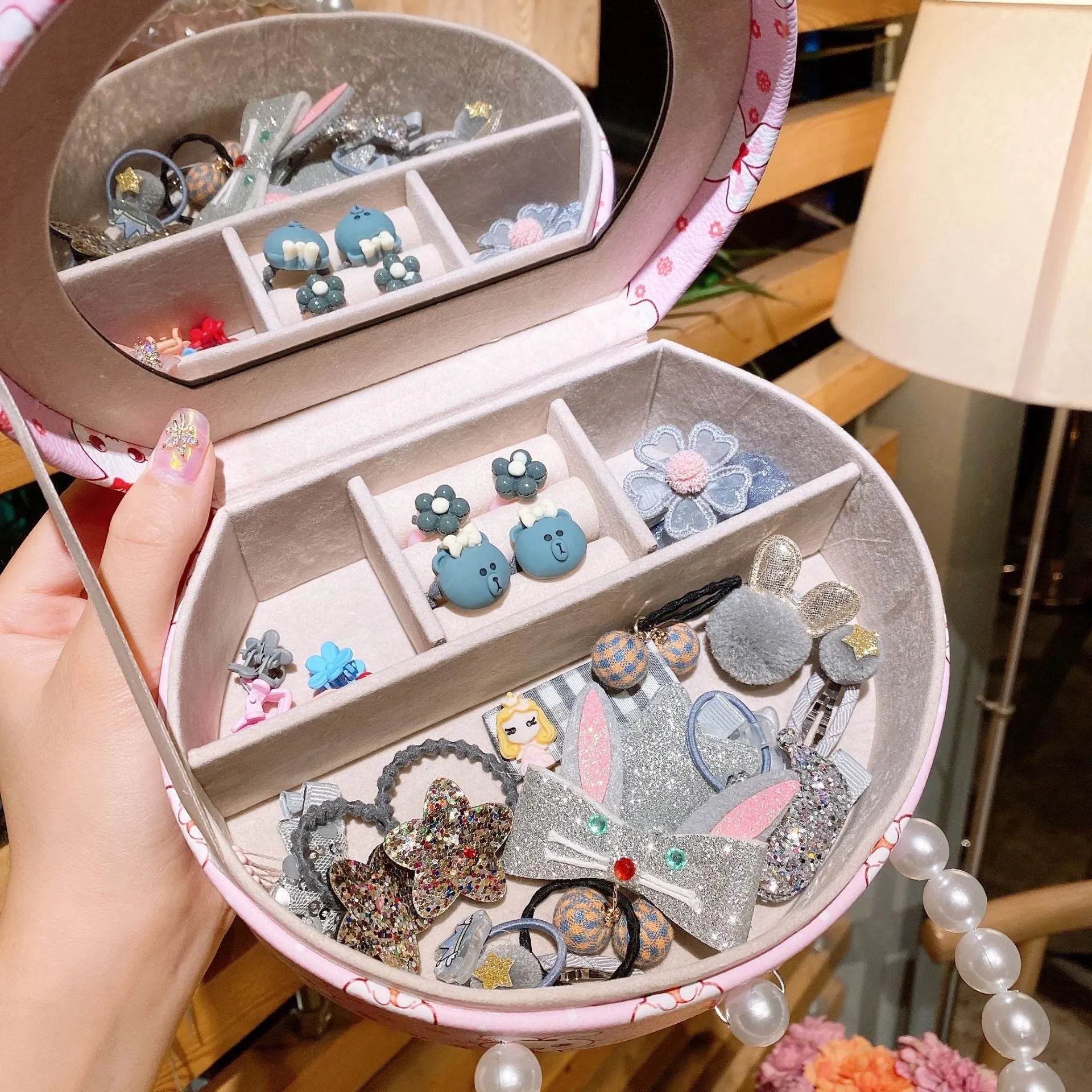Cocoli series cloth cartoon headdress and hair clip jewellery set for girls in a decorative gift box.