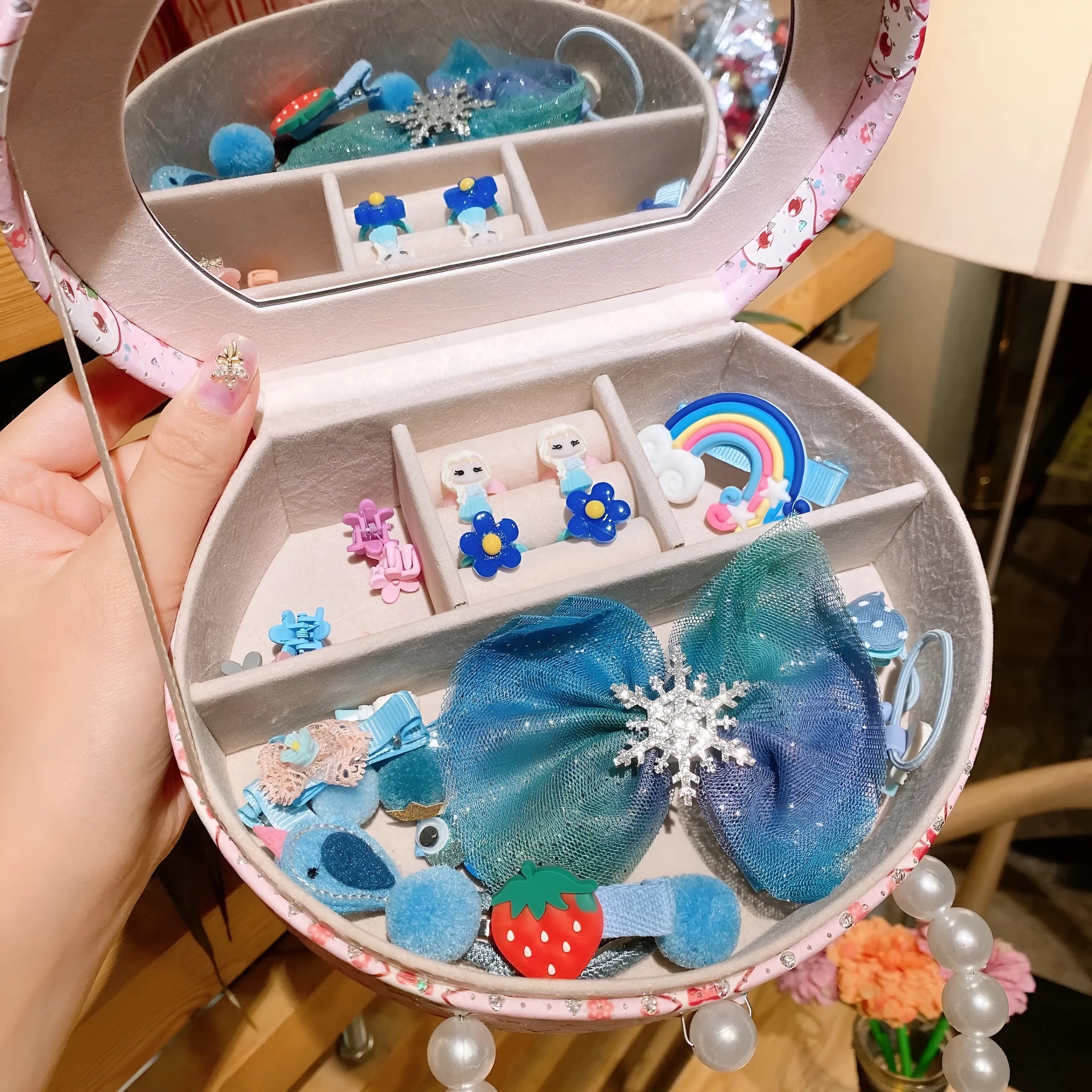 Cocoli series cloth cartoon headdress and hair clip jewellery set for girls in a decorative gift box.